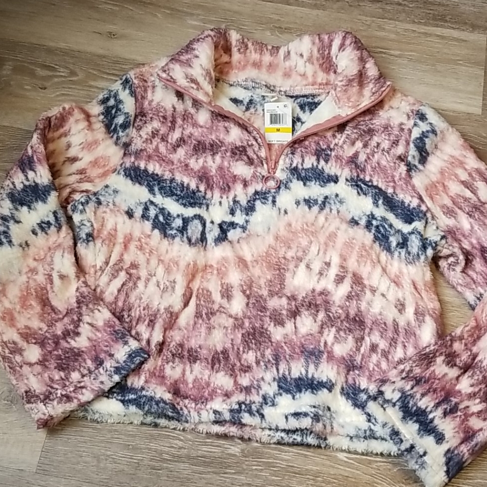Quarter Zip Tie-Dye Pullover Size Medium NWT